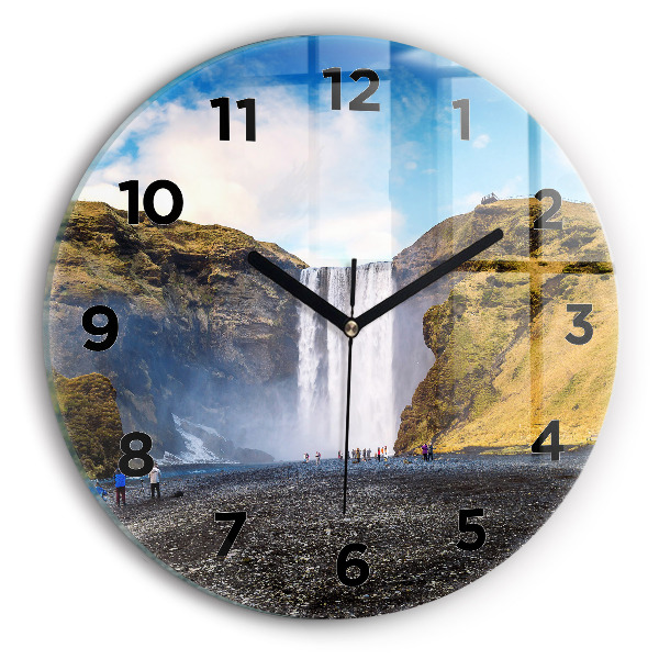 Horloge ronde Cascade en Islande