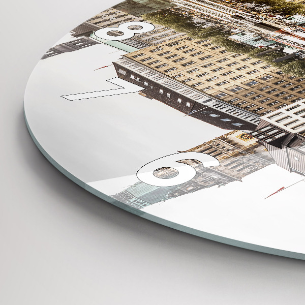 Horloge ronde Rivière Hambourg Allemagne