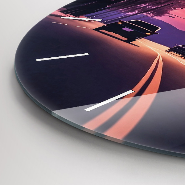 Horloge ronde Coucher de soleil à Los Angeles