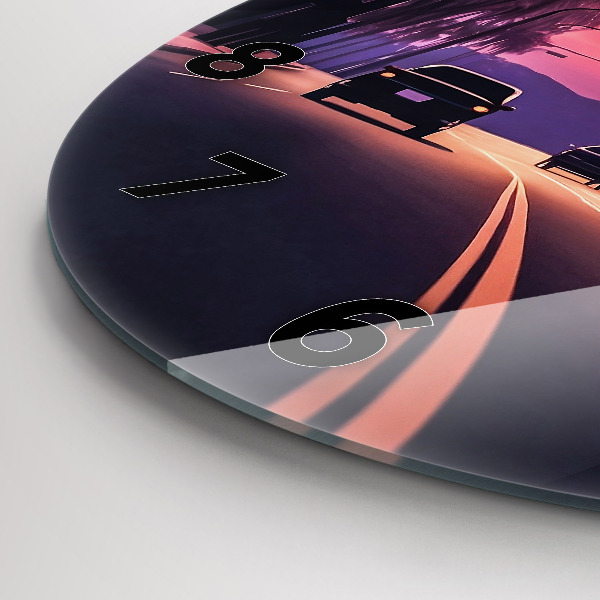 Horloge ronde Coucher de soleil à Los Angeles