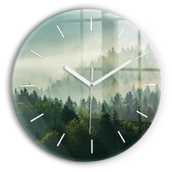 Horloge ronde Lever de soleil sur les Beskides