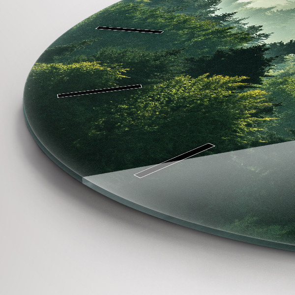 Horloge ronde Lever de soleil sur les Beskides