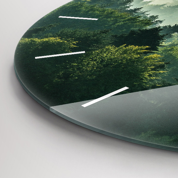 Horloge ronde Lever de soleil sur les Beskides