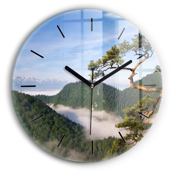 Pendule murale ronde Pic de Sokolica dans les montagnes des Piénines
