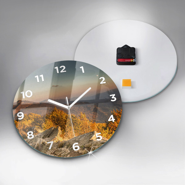 Horloge ronde Les montagnes de Bieszczady