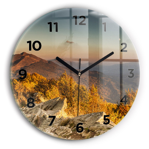 Horloge ronde Les montagnes de Bieszczady