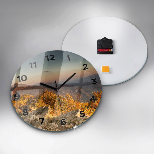 Horloge ronde Les montagnes de Bieszczady