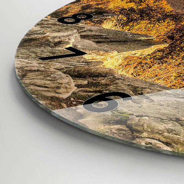 Horloge ronde Les montagnes de Bieszczady