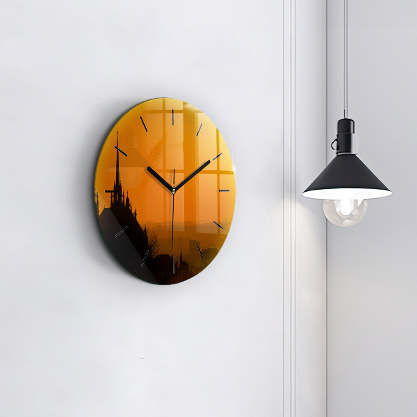 Pendule murale ronde Vue de la cathédrale de Brno