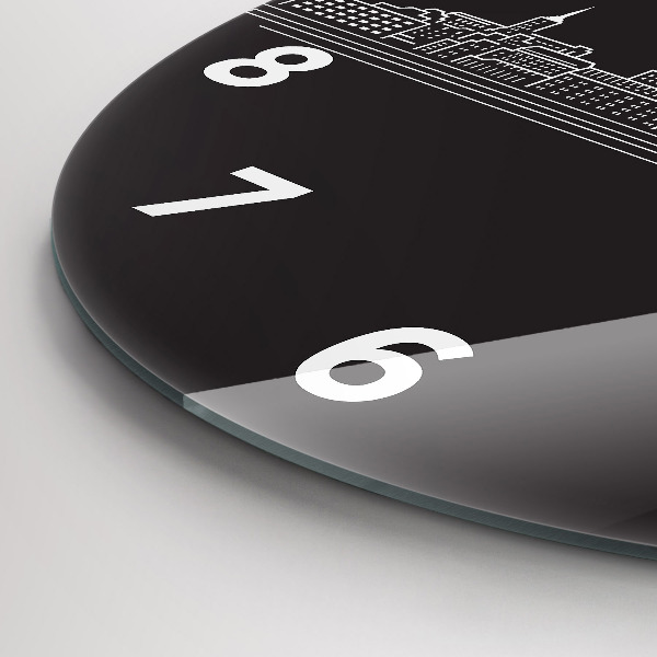 Horloge ronde 'Dessin de la ville d''Ostrava'