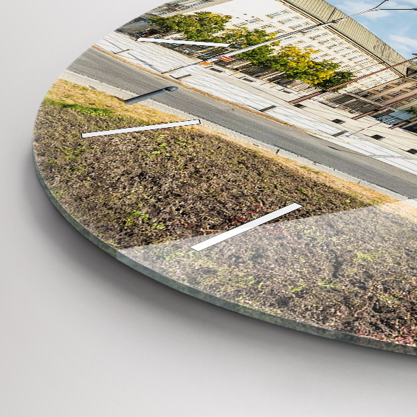 Pendule murale ronde 'Panorama de la ville d''Ostrava'