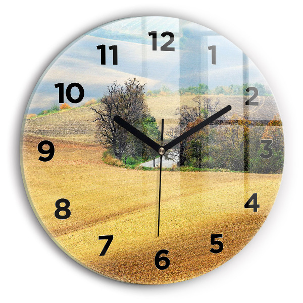 Horloge ronde Paysage rural de Moravie