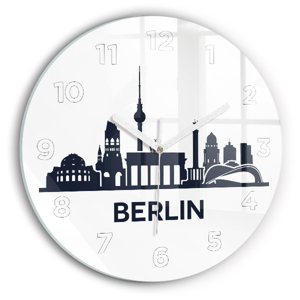 Horloge ronde Illustration de la ville de Berlin