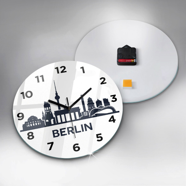 Horloge ronde Illustration de la ville de Berlin