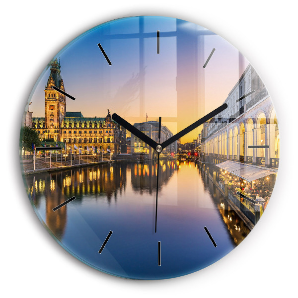 Horloge ronde Hôtel de ville de Hambourg