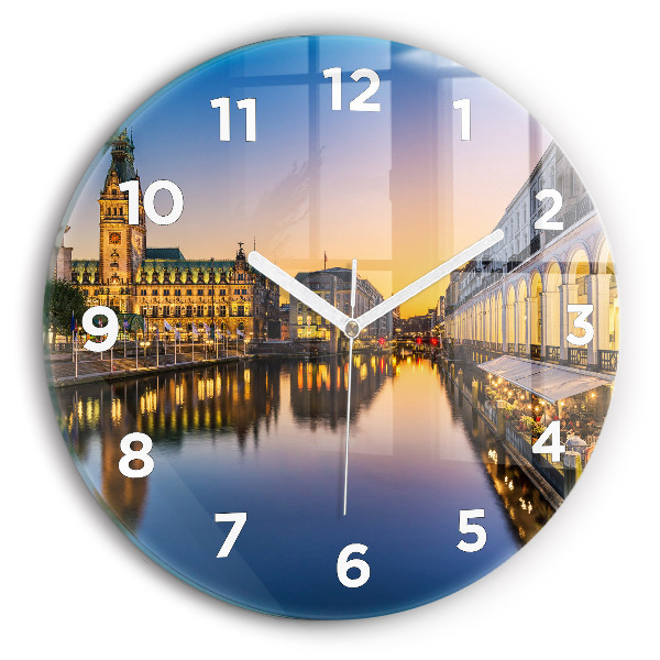 Horloge ronde Hôtel de ville de Hambourg