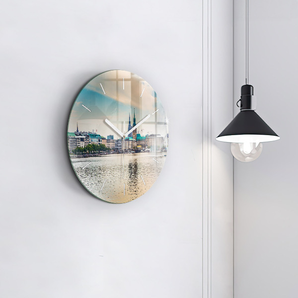 Horloge ronde Binnenalster à Hambourg