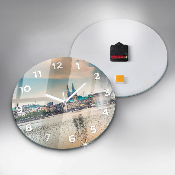 Horloge ronde Binnenalster à Hambourg