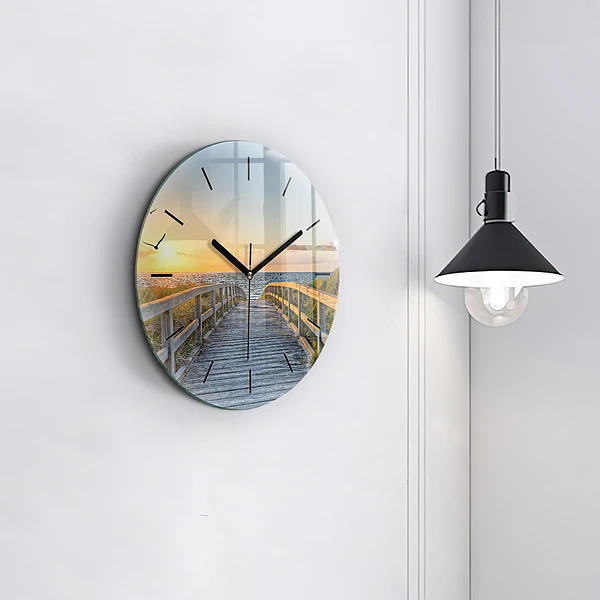 Horloge ronde Vacances à la plage