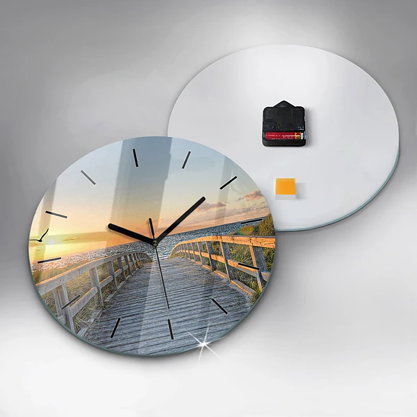 Horloge ronde Vacances à la plage