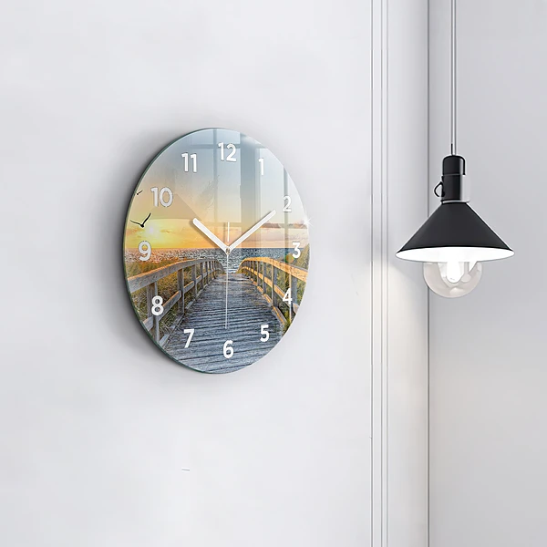 Horloge ronde Vacances à la plage