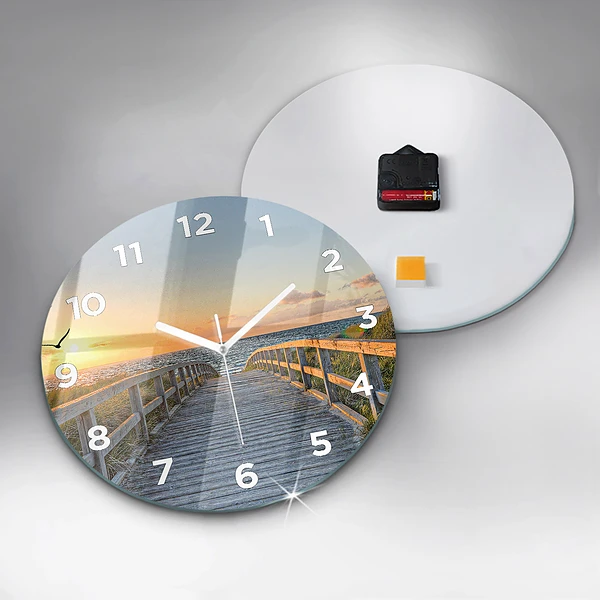 Horloge ronde Vacances à la plage