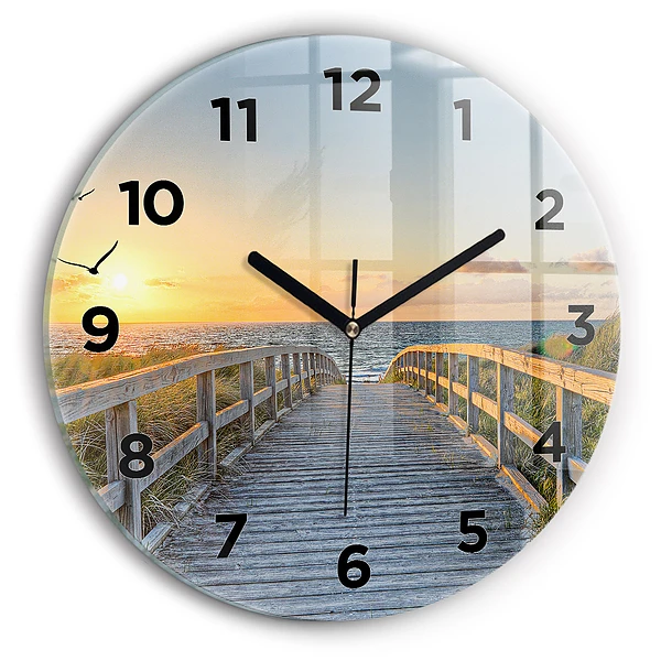 Horloge ronde Vacances à la plage