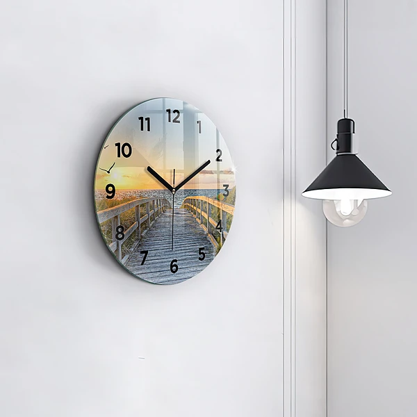Horloge ronde Vacances à la plage