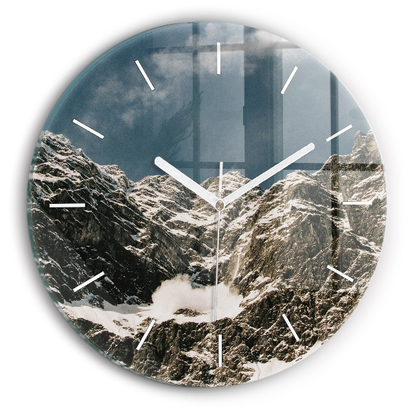 Pendule murale ronde Montagnes Watzmann