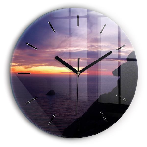 Pendule murale ronde Tête de pierre