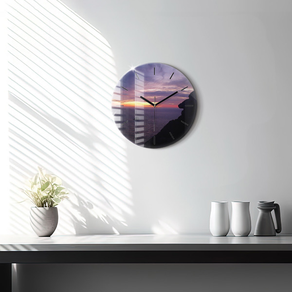 Pendule murale ronde Tête de pierre