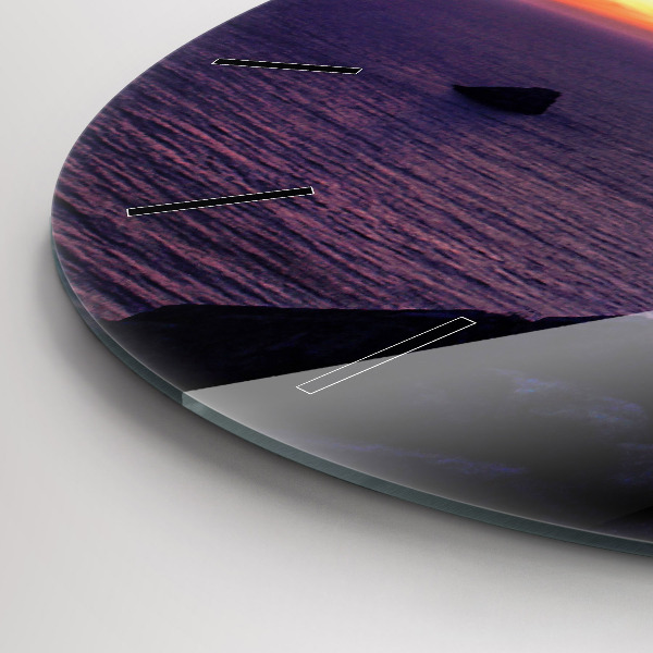 Pendule murale ronde Tête de pierre