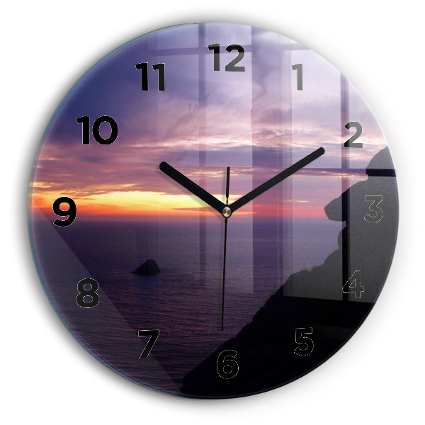 Pendule murale ronde Tête de pierre