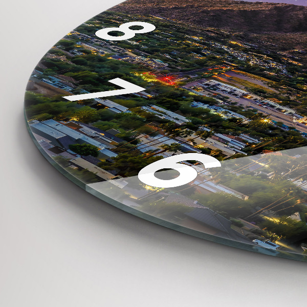 Horloge ronde Paysage de montagne