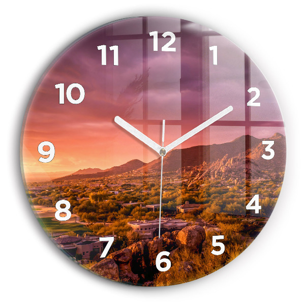 Horloge ronde Coucher de soleil au nord de Scottsdale