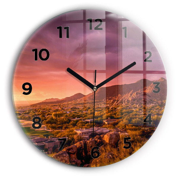 Horloge ronde Coucher de soleil au nord de Scottsdale