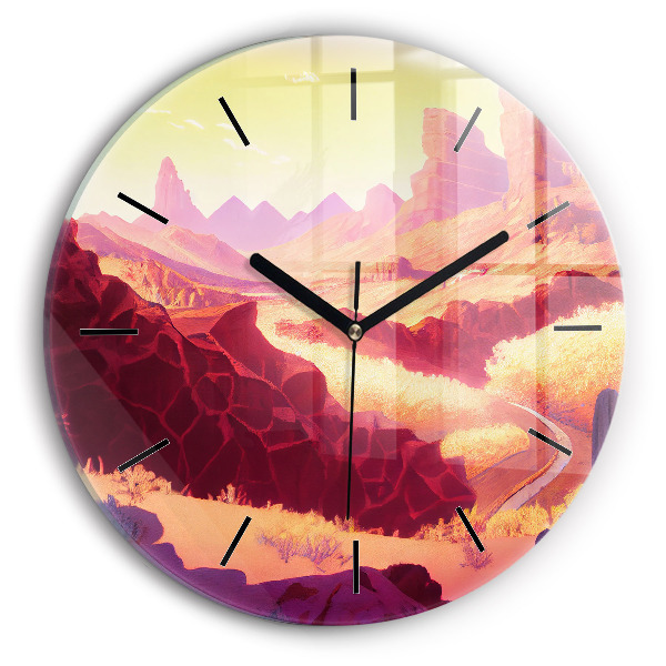 Horloge ronde 'Désert de l''Arizona'