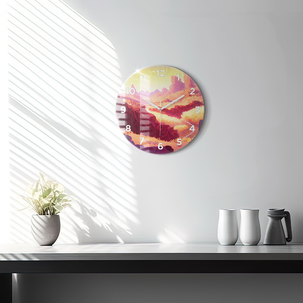 Horloge ronde 'Désert de l''Arizona'