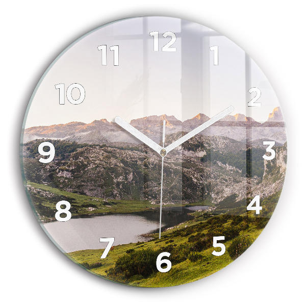 Horloge ronde Lac et montagnes des Pyrénées