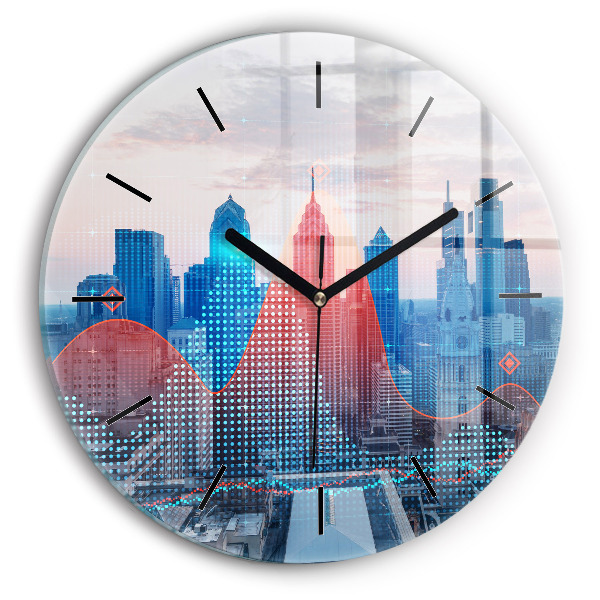 Horloge ronde Gratte-ciels à Philadelphie
