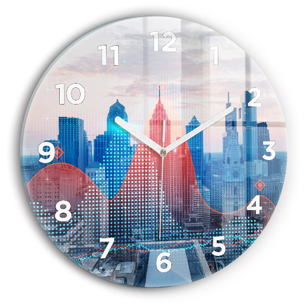 Horloge ronde Gratte-ciels à Philadelphie