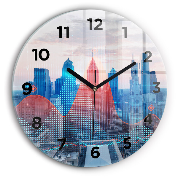 Horloge ronde Gratte-ciels à Philadelphie