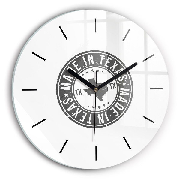 Horloge ronde timbre du Texas
