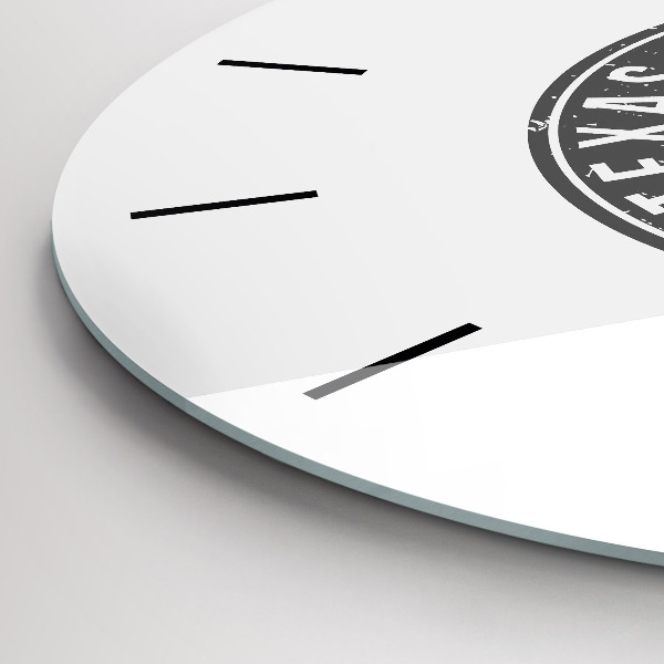 Horloge ronde timbre du Texas