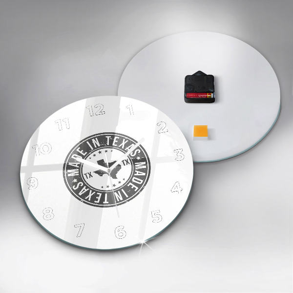 Horloge ronde timbre du Texas