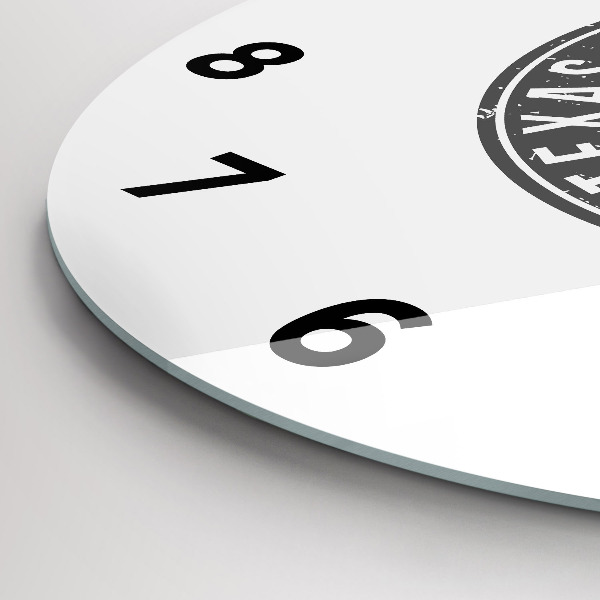 Horloge ronde timbre du Texas