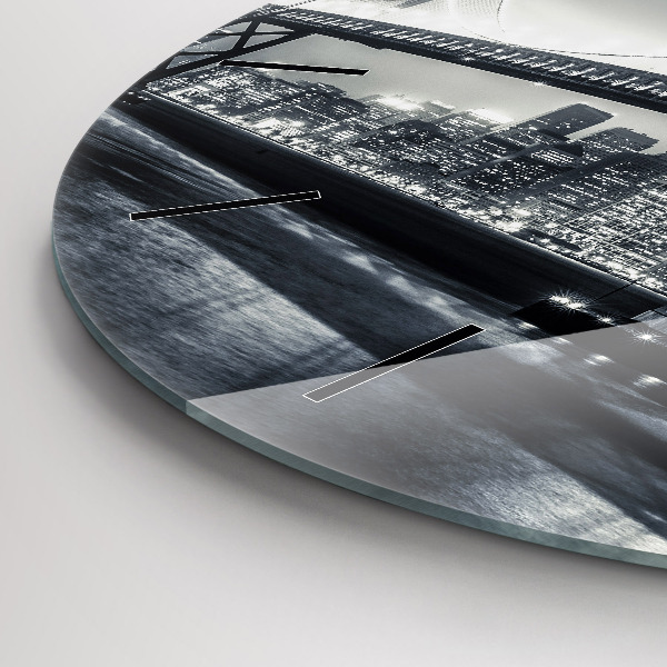 Pendule murale ronde Pont de San Francisco la nuit