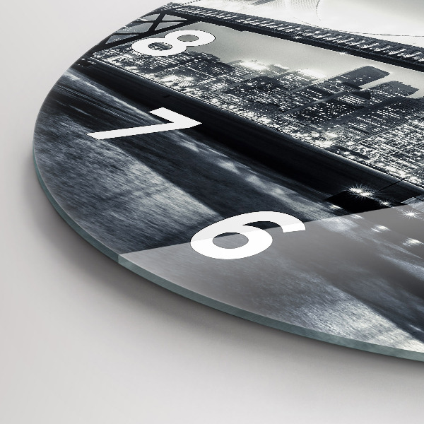 Pendule murale ronde Pont de San Francisco la nuit