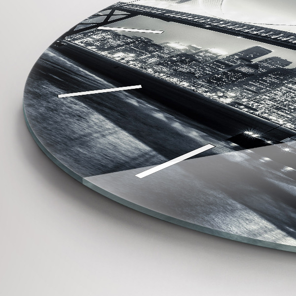 Pendule murale ronde Pont de San Francisco la nuit