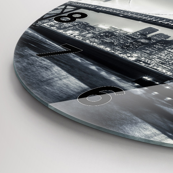 Pendule murale ronde Pont de San Francisco la nuit